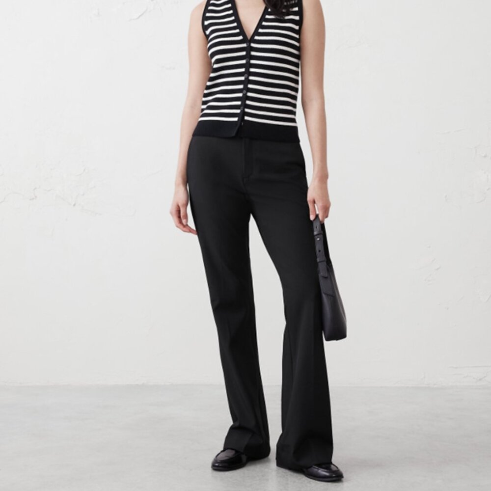 Banana Republic Factory Bootcut Sculpted Pants Black Size 4 Petite NWT